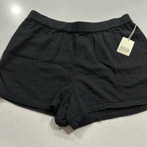 NWT ANA pull on high waisted shorts - linen feel and texture (100% cotton)